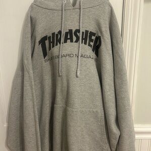 Thrasher Gray Sweatshirt Hoodie Casual Streetwear